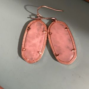 Gold and pink earrings small size